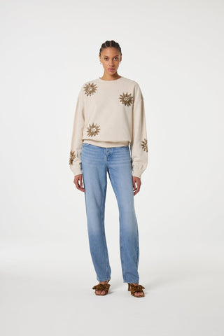 Fabienne Chapot Sequin Sun Jumper Ivory Gold Terry - MMJs Fashion