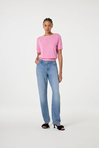 Fabienne Chapot Short Sleeved Jumper Pink Philou - MMJs Fashion