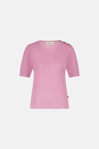 Fabienne Chapot Short Sleeved Jumper Pink Philou - MMJs Fashion