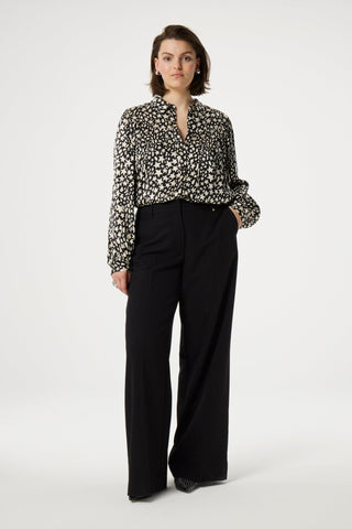 Fabienne Chapot Star Print Blouse Black Cream Nina - MMJs Fashion