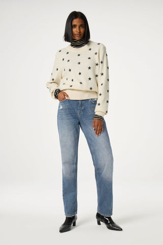 Fabienne Chapot Star Sequin Jumper Ivory Rocket - MMJs Fashion