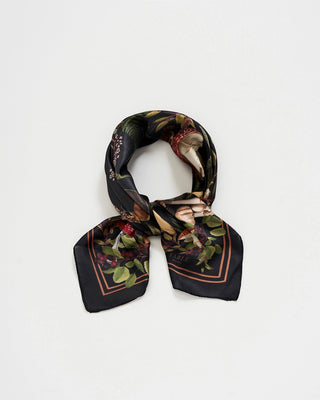Fable England Mushroom Square Scarf Black Orla