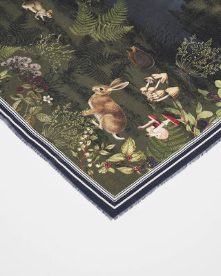 Fable England Woodland Meadow Rectangle Scarf Navy