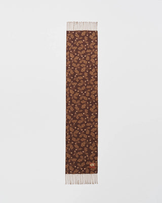 Fable England Acorn Jacquard Scarf Brown Beige - MMJs Fashion