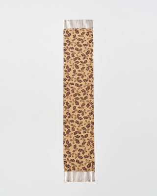 Fable England Acorn Jacquard Scarf Brown Beige - MMJs Fashion