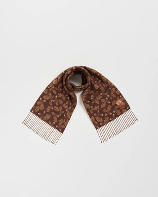 Fable England Acorn Jacquard Scarf Brown Beige - MMJs Fashion