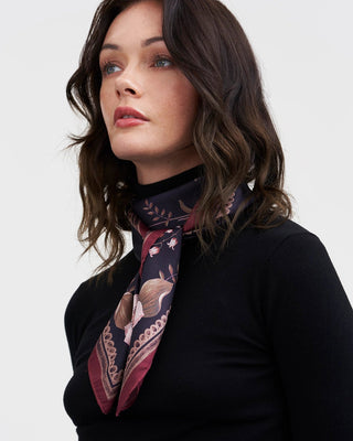 Fable England Aurora Tales Square Scarf Peach - MMJs Fashion