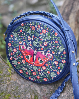 Fable England Butterfly Circle Bag Navy Chloe - MMJs Fashion