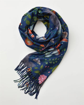 Fable England Catherine Rowe Into The Woods Scarf Blue - MMJs Fashion