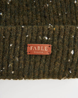 Fable England Donegal Beanie Hat Green - MMJs Fashion
