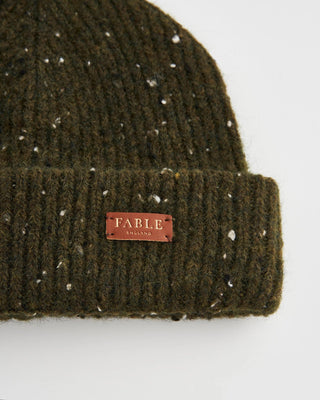 Fable England Donegal Beanie Hat Green - MMJs Fashion