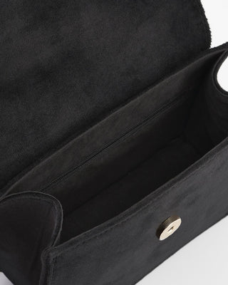 Fable England Floral Ditsy Embroidered Black Velvet Bag - MMJs Fashion