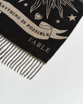 Fable England Jacquard Celestial Scarf Black Freya - MMJs Fashion