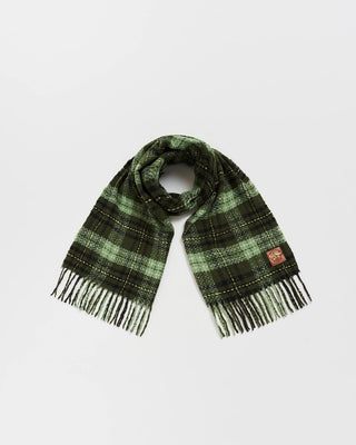Fable England Plaid Boucle Scarf Green - MMJs Fashion