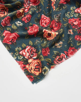 Fable England Roses Pashmina Scarf Teal - MMJs Fashion