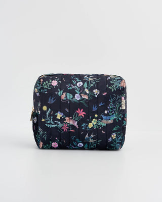 Fable England Running Bunny Large Quilted Makeup Bag Blue - MMJs Fashion