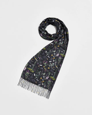 Fable England Wilderness Tassel Scarf Black - MMJs Fashion