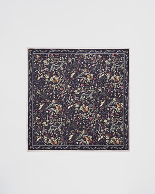 Fable England Wolf Garden Square Scarf Navy - MMJs Fashion