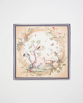 Fable England Wonderland Narrative Square Scarf Ivory - MMJs Fashion