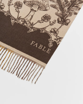 Fable England Woodland Tales Jacquard Scarf Taupe - MMJs Fashion