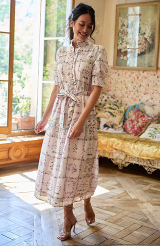 Hope & Ivy Button Front Midi Dress Ivory The Pamela MMJs Fashion Hope & Ivy Button Front Midi Dress Ivory The Pamela MMJs Fashion