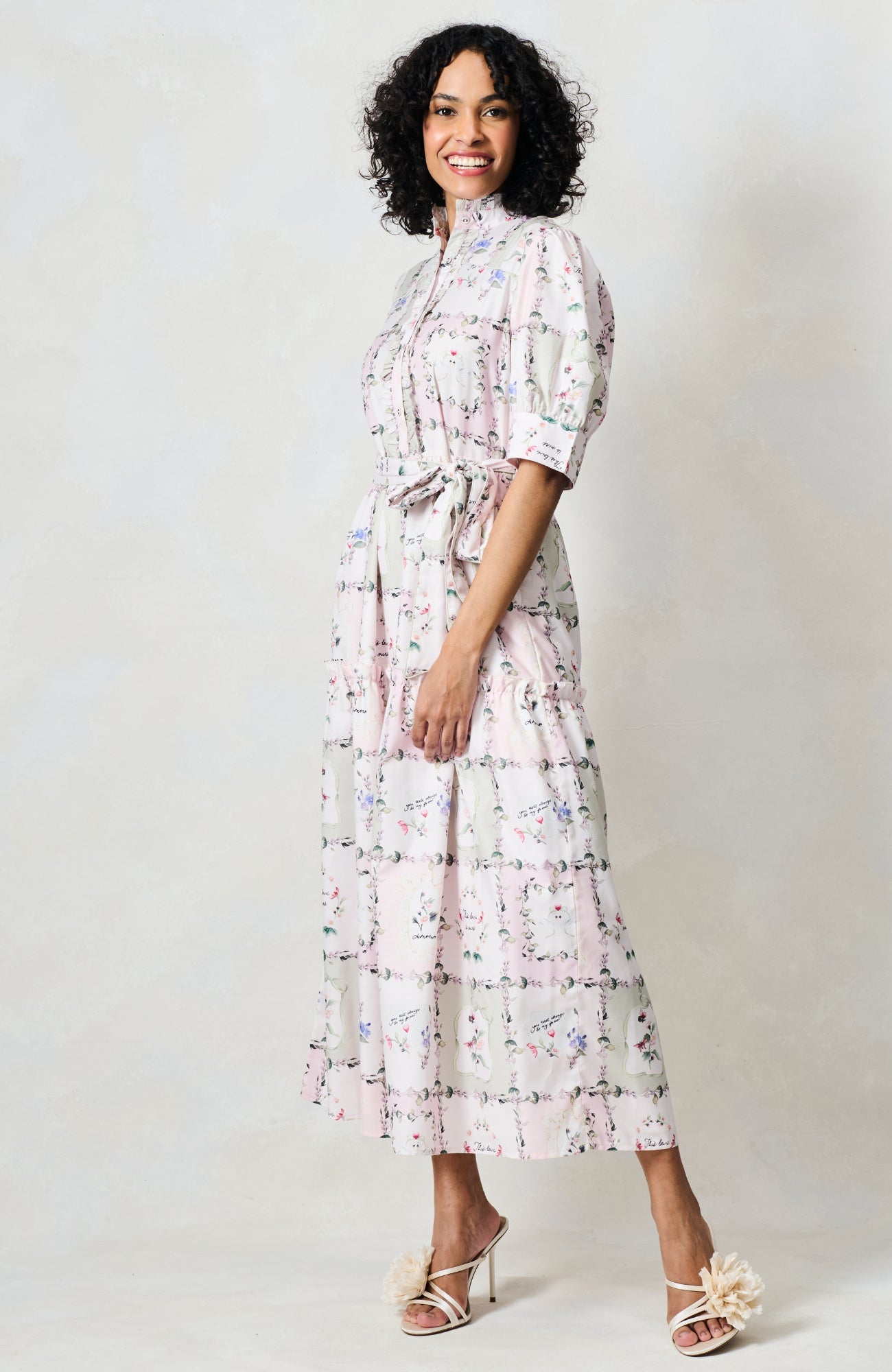 Hope & Ivy Button Front Midi Dress Ivory The Pamela MMJs Fashion Hope & Ivy Button Front Midi Dress Ivory The Pamela MMJs Fashion