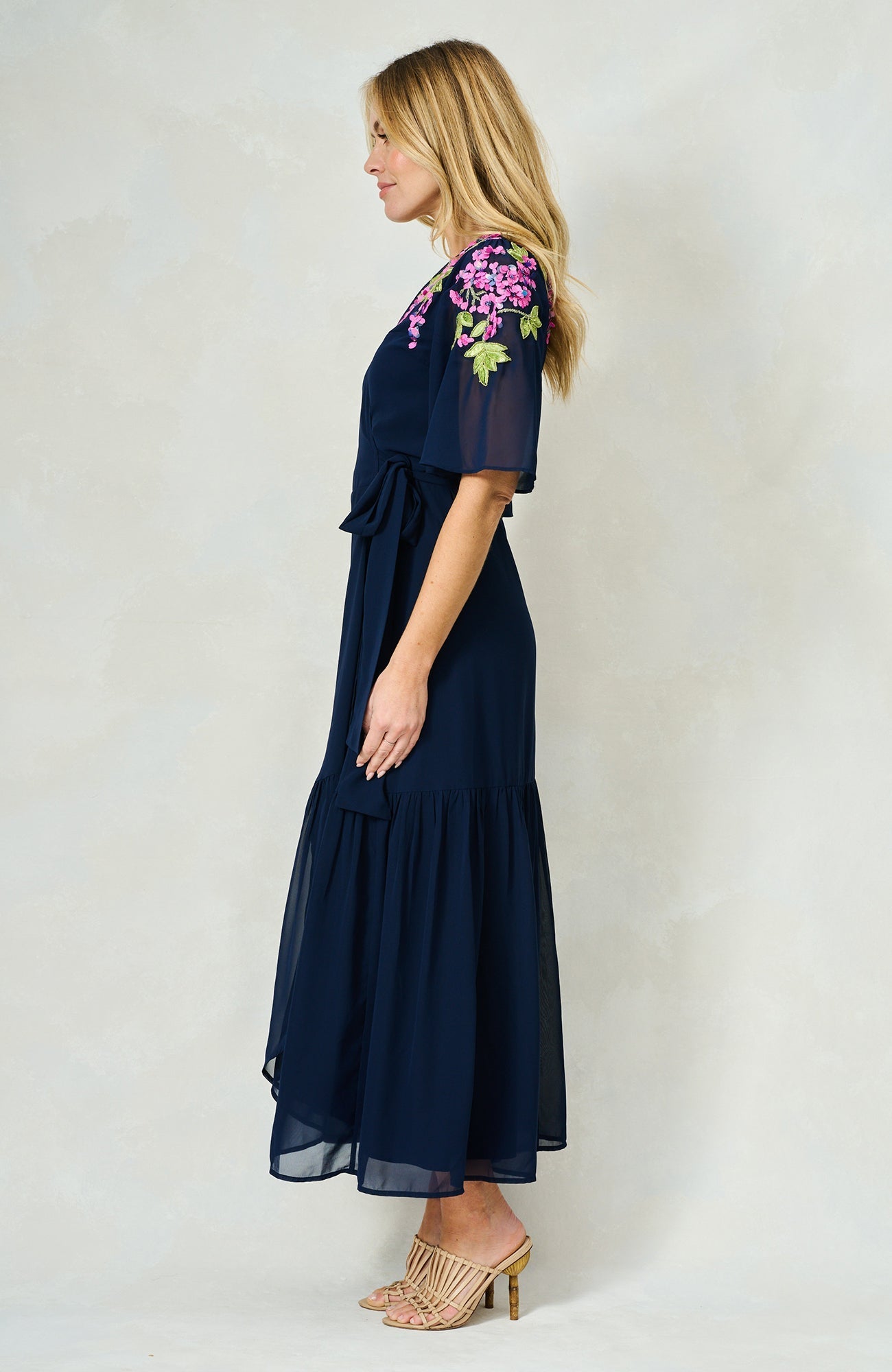 Hope & Ivy Embellished Maxi Wrap Dress Navy Blue Grace MMJs Fashion Hope & Ivy Embellished Maxi Wrap Dress Navy Blue Grace MMJs Fashion