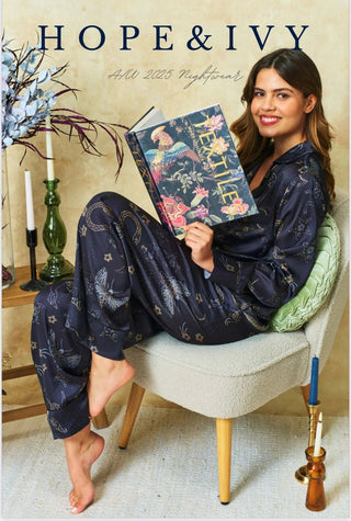 Hope & Ivy Satin Pyjamas Black The Menah - MMJs Fashion