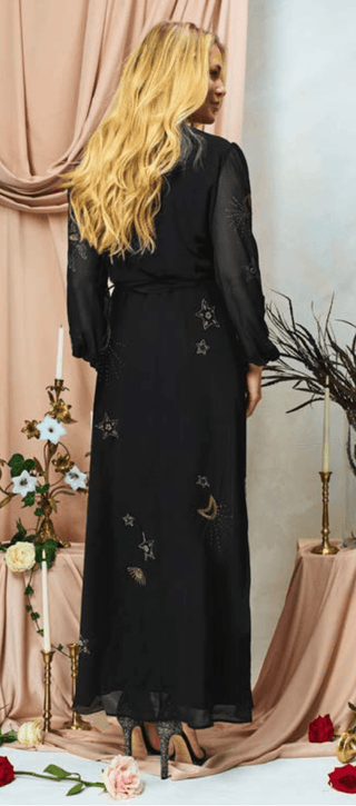 Hope & Ivy Wrap Dress Black The Caliste - MMJs Fashion