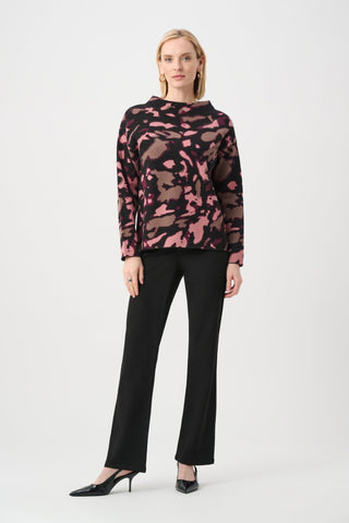 Joseph Ribkoff Abstract Jacquard Jumper Black Elderberry - MMJs Fashion