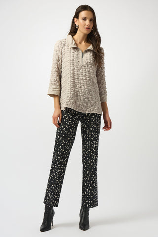 Joseph Ribkoff Bubble Jacquard A - Line Top Beige - MMJs Fashion