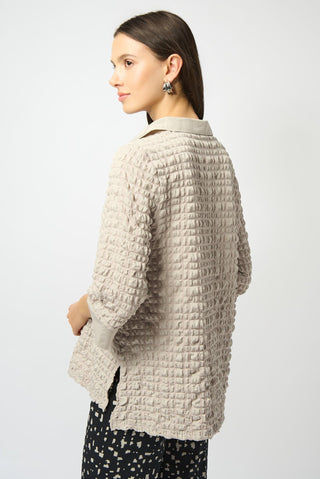 Joseph Ribkoff Bubble Jacquard A - Line Top Beige - MMJs Fashion