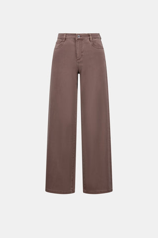 Joseph Ribkoff Classic Wide Leg Stretch Jeans Mink Goldie - MMJs Fashion