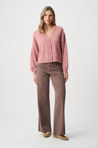 Joseph Ribkoff Classic Wide Leg Stretch Jeans Mink Goldie - MMJs Fashion