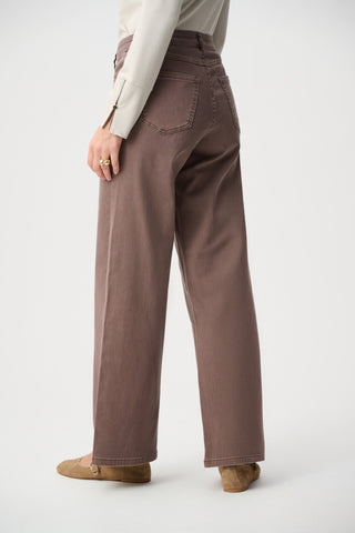 Joseph Ribkoff Classic Wide Leg Stretch Jeans Mink Goldie - MMJs Fashion