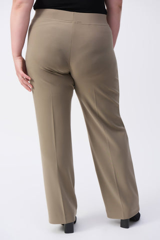 Joseph Ribkoff Classic Wide Leg Trousers Beige - MMJs Fashion