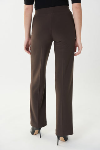 Joseph Ribkoff Classic Wide Leg Trousers Brown - MMJs Fashion