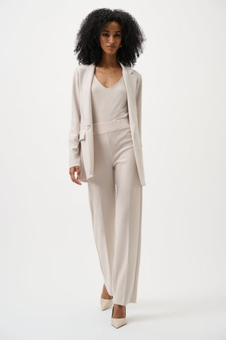 Joseph Ribkoff Classic Wide Leg Trousers Moonstone Beige - MMJs Fashion