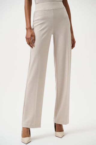Joseph Ribkoff Classic Wide Leg Trousers Moonstone Beige - MMJs Fashion