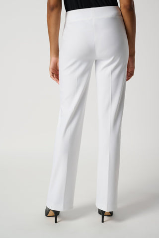 Joseph Ribkoff Classic Wide Leg Trousers White - MMJs Fashion
