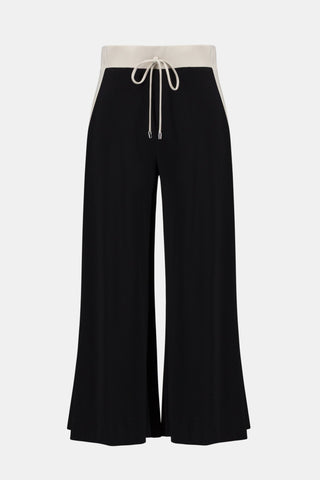 Joseph Ribkoff Colour Block Wide Leg Trousers Black - MMJs Fashion