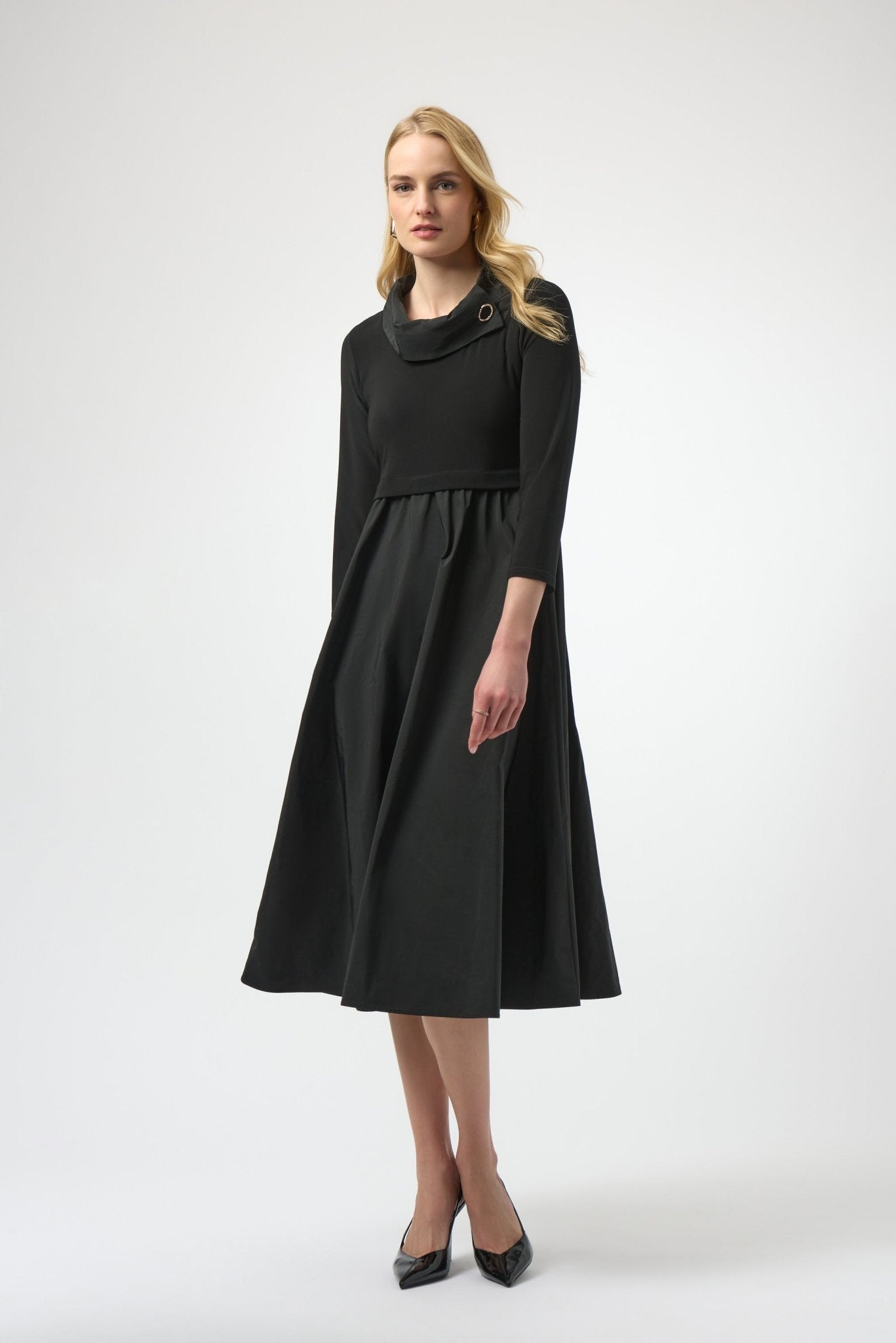 Joseph Ribkoff Fit and Flare Dress Black MMJs Fashion Joseph Ribkoff Fit and Flare Dress Black MMJs Fashion