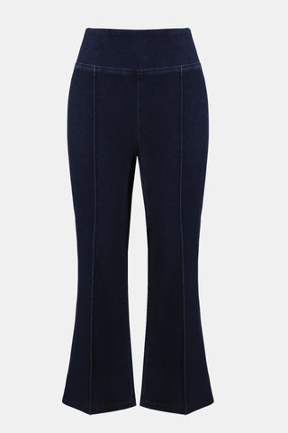 Joseph Ribkoff Knit Denim Cropped Flare Jeans Blue - MMJs Fashion