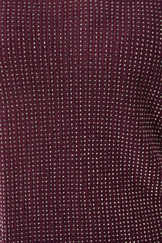 Joseph Ribkoff Metallic Knitted Camisole Top with Rhinestones Elderberry - MMJs Fashion