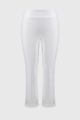 Joseph Ribkoff Millennium Cropped Pull - On Trousers White - MMJs Fashion