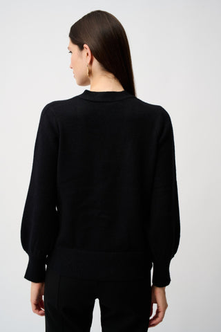 Joseph Ribkoff Puff Sleeve Cardigan Black - MMJs Fashion