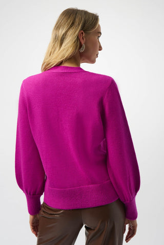 Joseph Ribkoff Puff Sleeve Cardigan Pink - MMJs Fashion