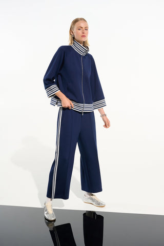 Joseph Ribkoff Scuba Jersey Jacket Navy Blue - MMJs Fashion