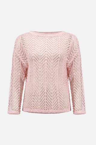 Joseph Ribkoff Sequin Chevron Pattern Jumper Pink - MMJs Fashion