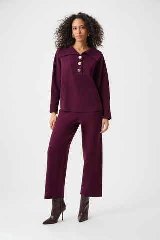 Joseph Ribkoff Shawl Neck Jumper Elderberry - MMJs Fashion